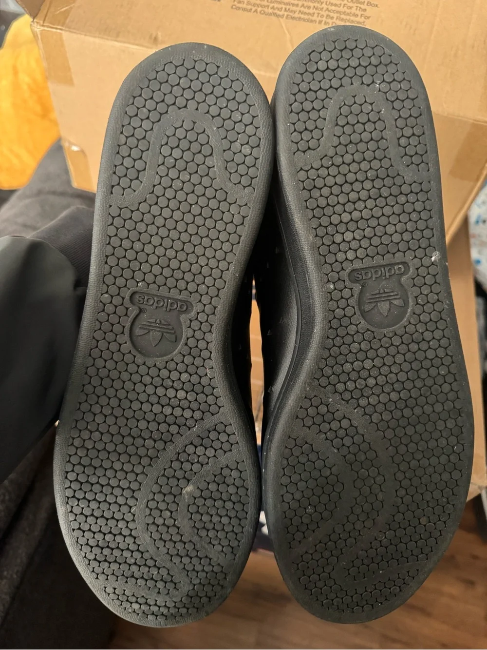 adidas Pharrell x Stan Smith HU All-Black Low-Top Leather Sneakers - Picture 5 of 6